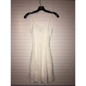 Aqua white mini dress.